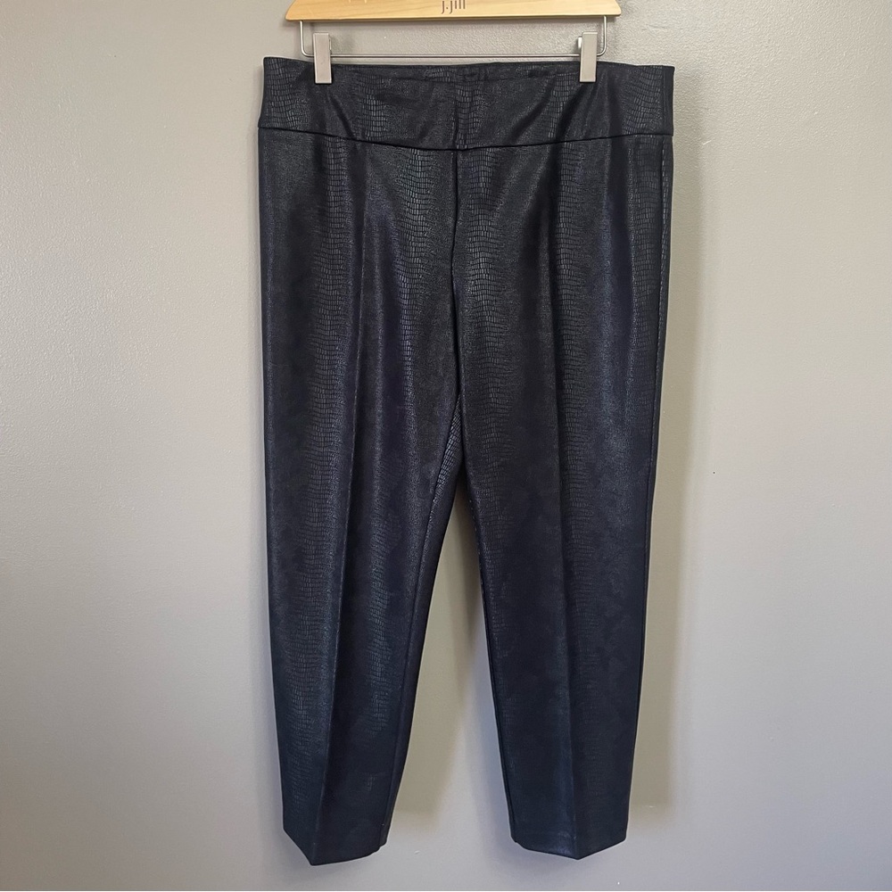 Soft Surroundings Xlp Black Snake Python Skin Fau… - image 1